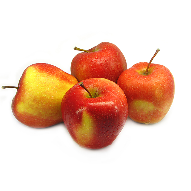 An apple, orange, a handful of strawberries or one-half grapefruit.